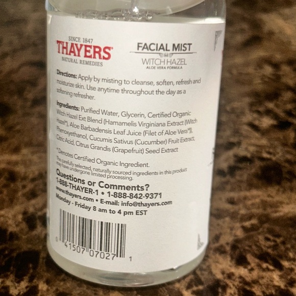 THAYERS Alcohol-Free Witch Hazel Facial Mist with Aloe Vera, Cucumber  8oz - Picture 6 of 6